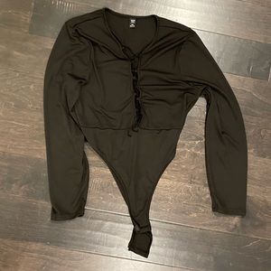 Sexy Ladder Black Bodysuit